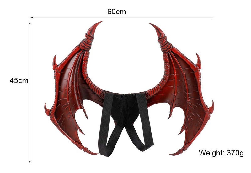 Himine Dragon Wings Props Cosplay Wingsï¼ˆRedï¼‰ - Image 2